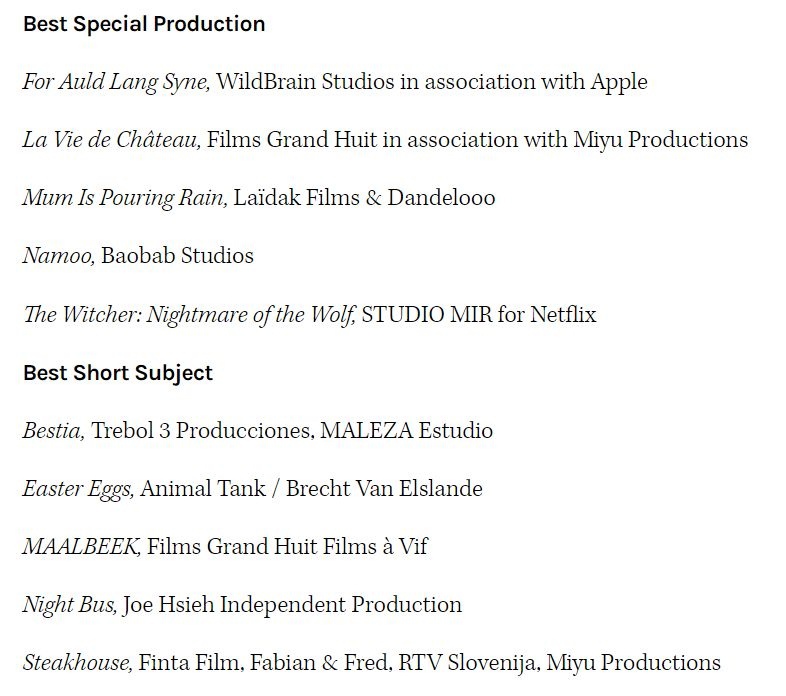 Объявлены номинанты на премию "Энни". С полным списком можно ознакомиться здесь: 
https://www.annieawards.org/nominations?utm_source=vk.com&utm_medium=social&utm_campaign=obyavleny-nominanty-na-premiy...