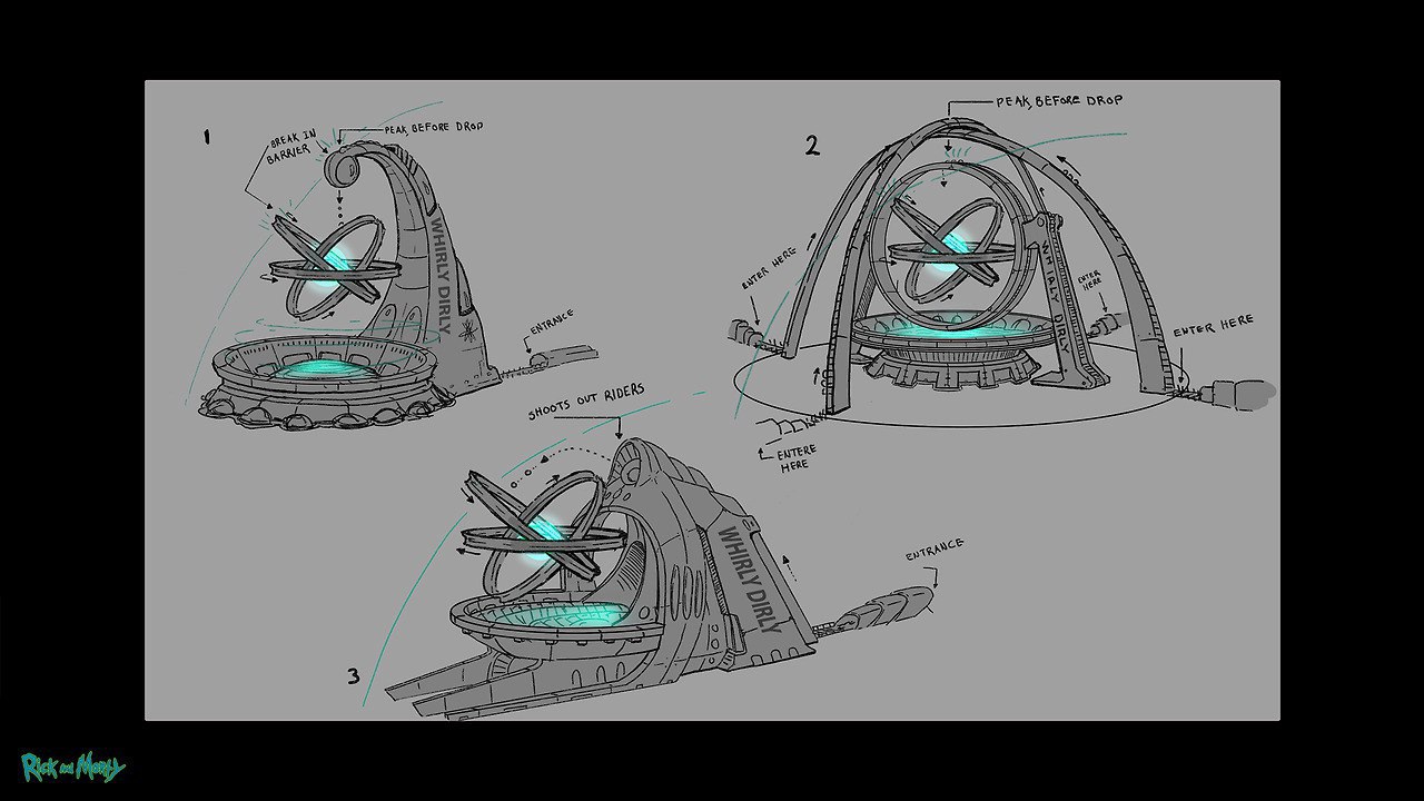 Ещё немного концептов к недавнему эпизоду Рика и Морти....
