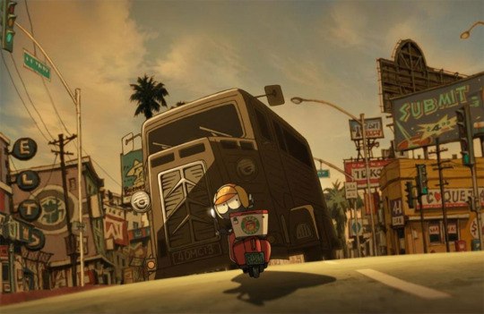 Несколько скриншотов совместного проекта Ankama Animations и Studio 4°C под названием "Mutafukaz". Дата релиза - 2017 год (в французских кинотеатрах)...