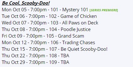 Расписание ближайших премьер с картуна. Согласно последнему промо каждую неделю нас будут ждать новые бомбы. Что будет после медведей, пока неизвестно. И ещё почти наверняка вернётся АТ, но точных дат...