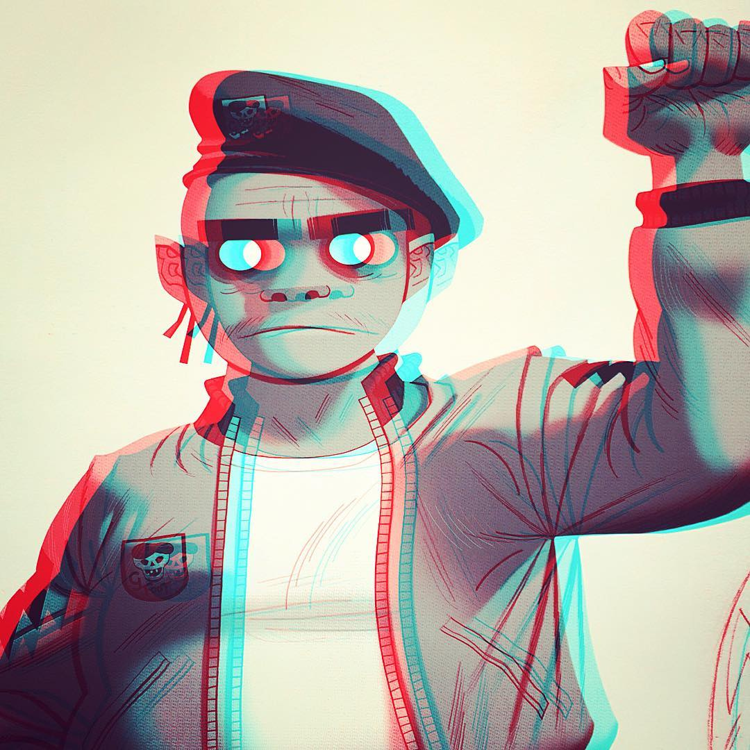 Джейми Хьюлетт тизерит новые дизайны участников группы Gorillaz у себя в Инстаграме. В этом году должен выйти их новый альбом....