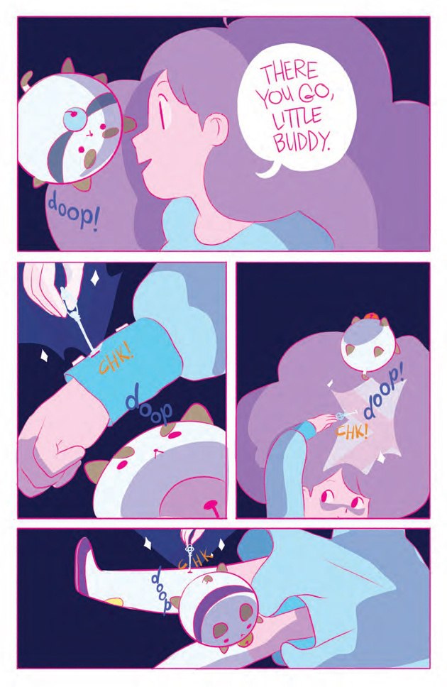 Первый выпуск комикса по Bee and PuppyCat уже на прилавках Америки, кстати. Насчёт диджитал-версии не знаем....