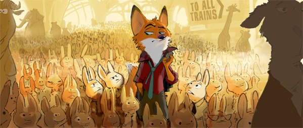 Появилось немного информации о грядущем диснеевском мультфильме Zootopia. Когда офицер Judy Hopps приезжает в город, который представляет из себя солянку из различных местностей, типа тундры, пустыни...