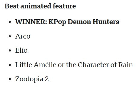 Объявлены победители премии Оскар